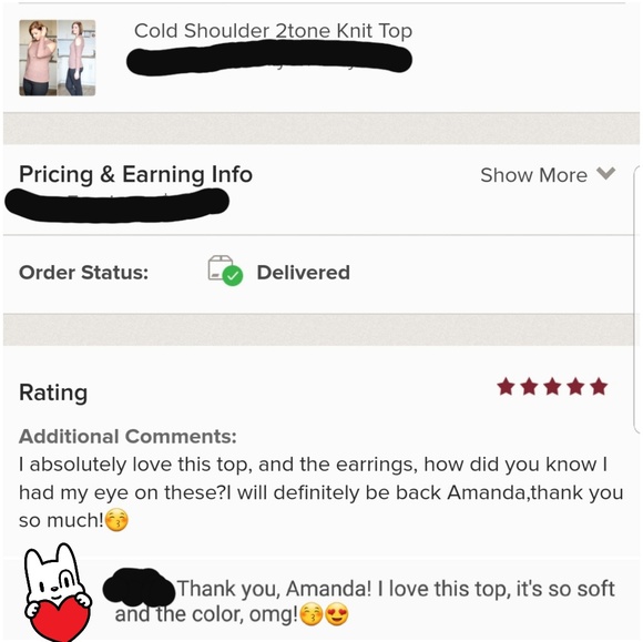 Cold Shoulder 2tone Knit Top - Picture 8 of 8